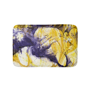 Marbled Paper: Bright Acrylic Art Bath Mat
