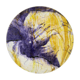 Marbled Paper: Bright Acrylic Art Cutting Board