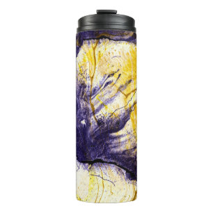 Marbled Paper: Bright Acrylic Art Thermal Tumbler
