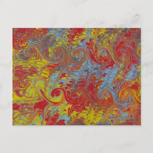 Marbled Paper Postcard (Front)