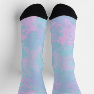 Marbled Pastel Phone Ring Stand Socks