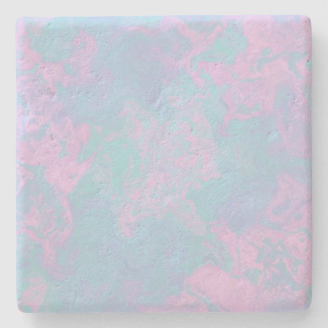 Marbled Pastel Stone Coaster (Front)