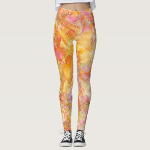 Marbled Pattern Resemble Organic Forms Leggings