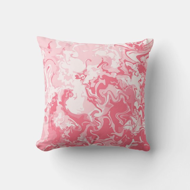 Marbled Pink Cushion (Front)
