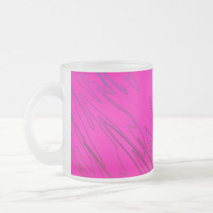 Marbled Pink Frosted Glass Coffee Mug