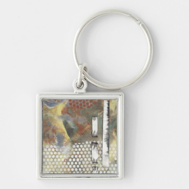 Marbled Pixels II Key Ring (Front)