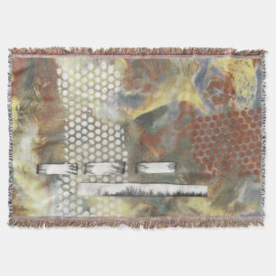 Marbled Pixels II Throw Blanket