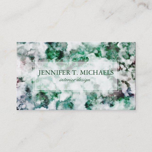 Marbled Quartz Texture Business Card (Front)