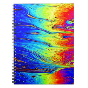 Marbled Rainbow Artwork Beautiful Notebook
