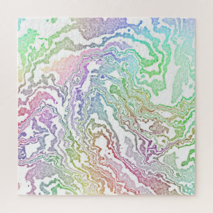 Marbled Rainbow Jigsaw Puzzle