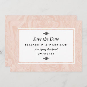 Marbled Rose Elegant Vintage Wedding Save The Date