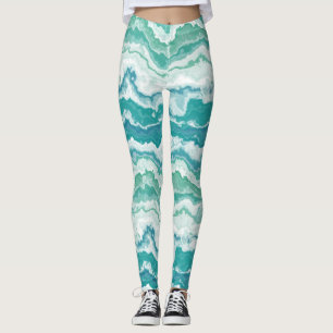 marbled sea foam : leggings