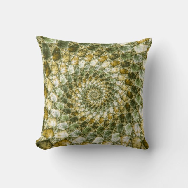 Marbled Shards - Mandelbrot Art Cushion (Front)