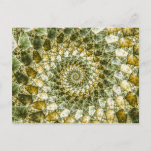 Marbled Shards - Mandelbrot Art Postcard