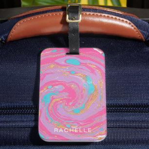 Marbled Swirl Luggage Tag