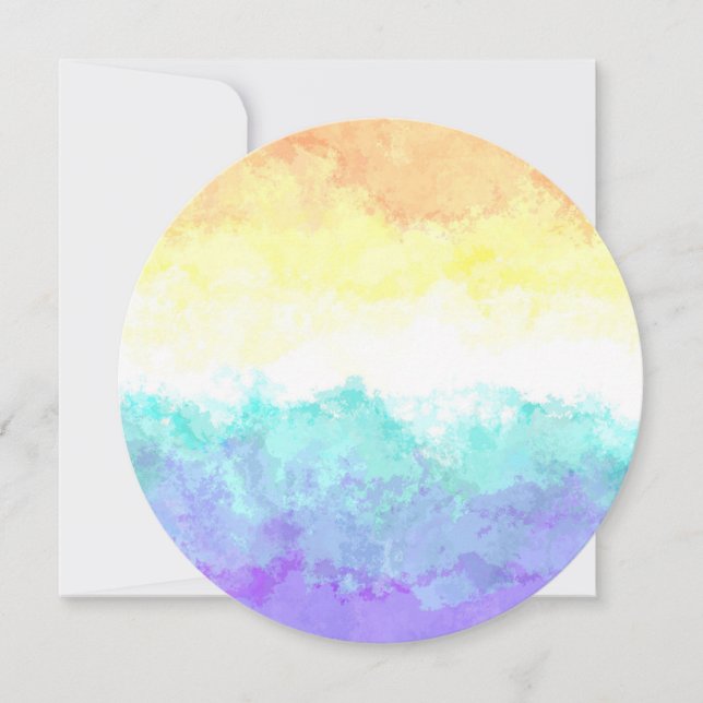 Marbled Swirly Boho Abstract Genderfaun Pride Flag Holiday Card (Front)