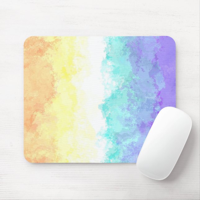 Marbled Swirly Boho Abstract Genderfaun Pride Flag Mouse Mat (With Mouse)