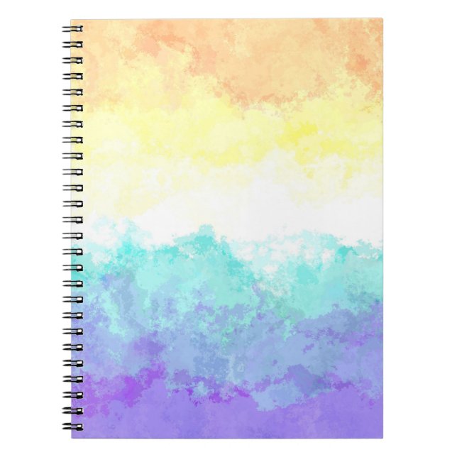 Marbled Swirly Boho Abstract Genderfaun Pride Flag Notebook (Front)