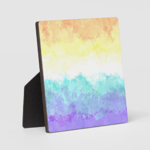 Marbled Swirly Boho Abstract Genderfaun Pride Flag Plaque