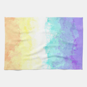 Marbled Swirly Boho Abstract Genderfaun Pride Flag Tea Towel