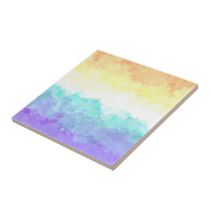 Marbled Swirly Boho Abstract Genderfaun Pride Flag Tile