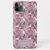 Marbled Trippy Retro Groovy Pink Personalised Name
