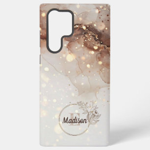Marbled Watercolor with Glitter Accents Samsung Galaxy Case