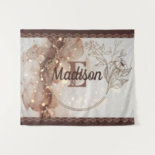 Marbled Watercolor with Glitter Accents Tapestry