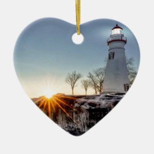 Marblehead Lighthouse Ceramic Tree Decoration