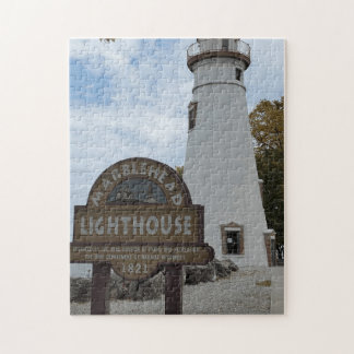 Marblehead Lighthouse created on a Jigsaw Puzzle