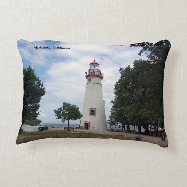 Marblehead Lighthouse double-sided accent pillow (Back)