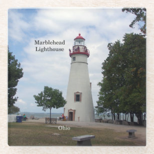 Marblehead Lighthouse glass coaster