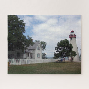 Marblehead Lighthouse & keepershouse Jigsaw Puzzle