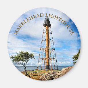 Marblehead Lighthouse, Massachusetts Round Magnet