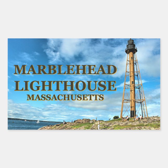 Marblehead Lighthouse, Massachusetts Stickers (Front)