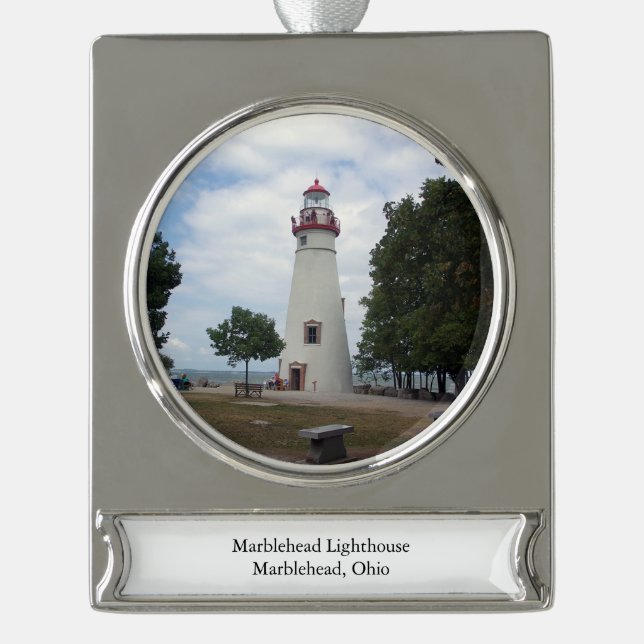 Marblehead Lighthouse metal ornament (Front)