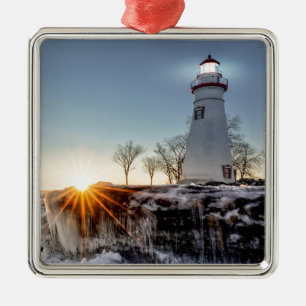 Marblehead Lighthouse Metal Tree Decoration
