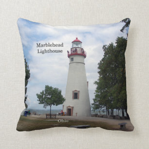 Marblehead Lighthouse square pillow