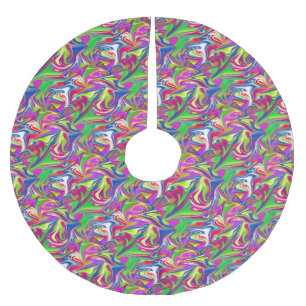 Marbleised Candy Liquid,_ Brushed Polyester Tree Skirt