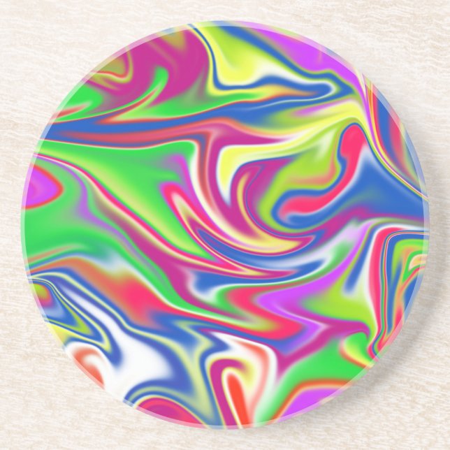 Marbleised Candy Liquid,_ Coaster (Front)
