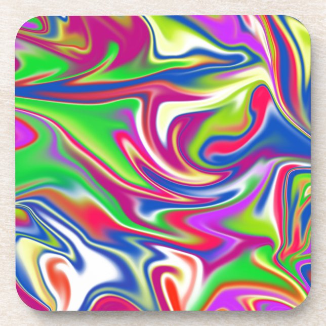 Marbleised Candy Liquid,_ Coaster (Front)