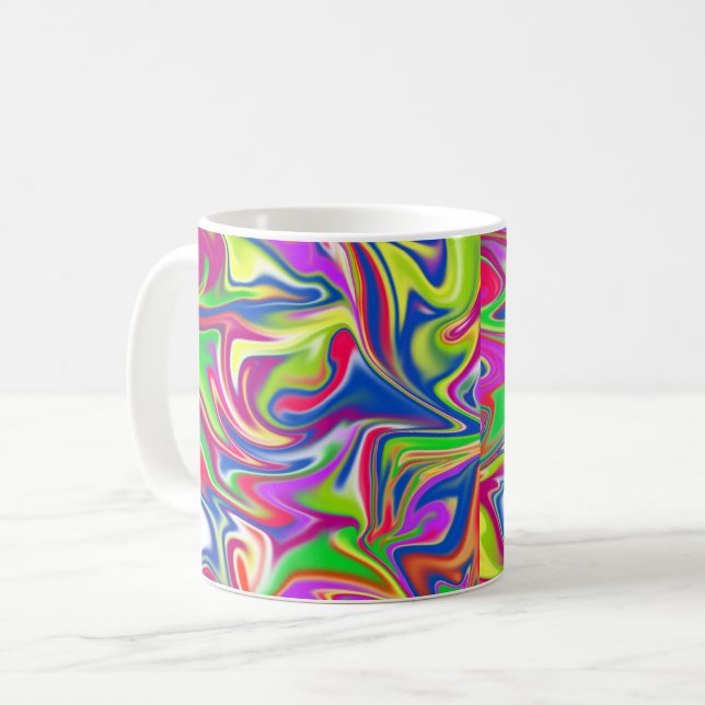 Marbleised Candy Liquid,_ Coffee Mug (Front Left)