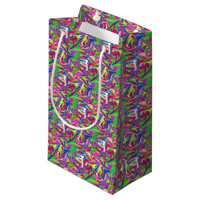 Marbleised Candy Liquid,_ Small Gift Bag (Front Angled)