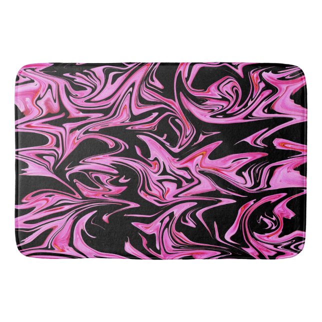 Marbleised Fairy Floss, Large Memory Foam Bath Mat (Front)