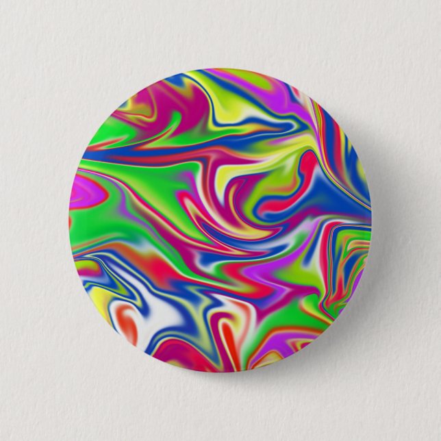 Marbleized Candy Liquid,_ 6 Cm Round Badge (Front)