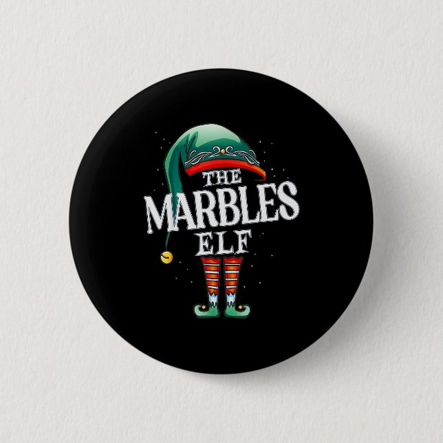 Marbles Elf Christmas Group Xmas Pajama Party  6 Cm Round Badge (Front)