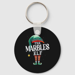 Marbles Elf Christmas Group Xmas Pajama Party Key Ring