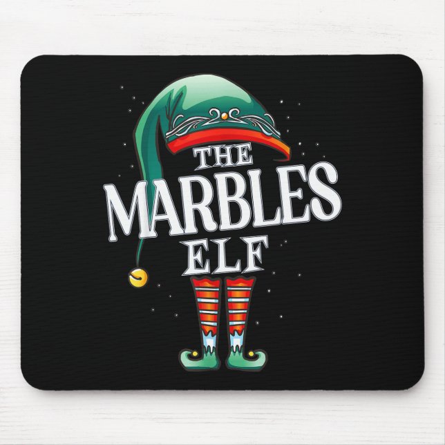 Marbles Elf Christmas Group Xmas Pajama Party  Mouse Mat (Front)