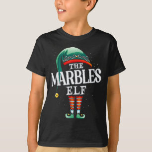 Marbles Elf Christmas Group Xmas Pajama Party T-Shirt