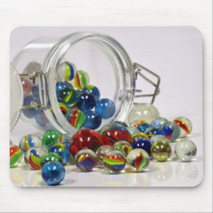 marbles glass toys mouse mat